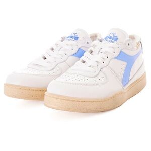 Diadora Heritage Mi Basket Row Cut White Vista‎ Blue Retro Leather Sneakers
NIB